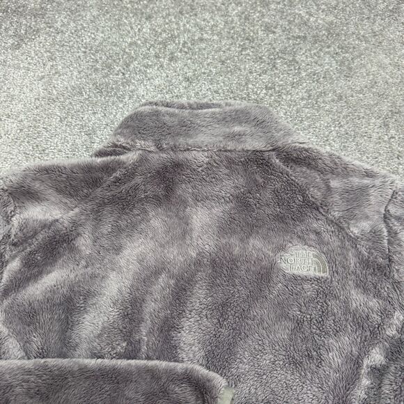 The North Face Osito 2 Fuzzy Sherpa Jacket Women Medium Gray Pocket Outdoor Hike - Picture 4 of 16
